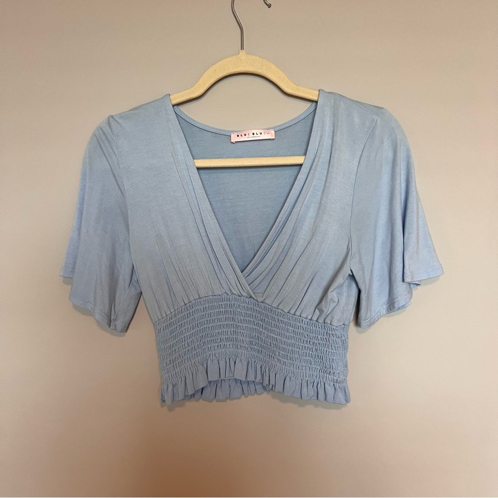 Blue Crop Top